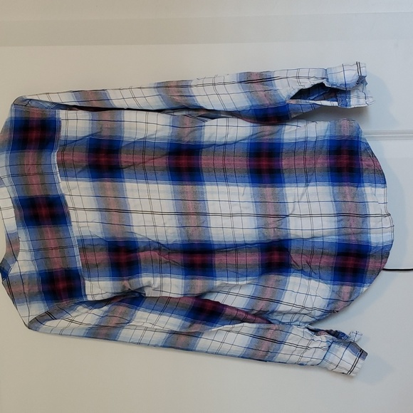 Express plaid tie up long sleeve - Picture 6 of 12